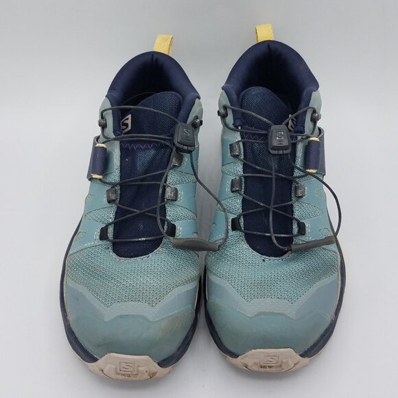 Salomon X Ultra 4 Hiking Trail Running Shoes Womens 7 Blue Low Top 416228 - Picture 2 of 9